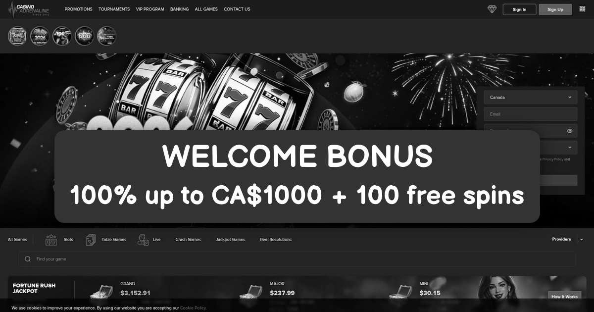 Adrenaline Casino Top Online Slots Canada